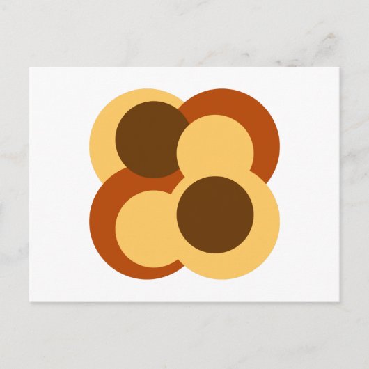 70s Abstracte Geometrische Cirkelvormen Briefkaart (Voorkant)