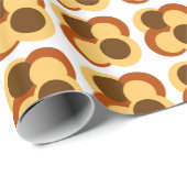 70s Abstracte Geometrische Cirkelvormen Cadeaupapier (Rol Hoek)