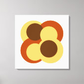70s Abstracte Geometrische Cirkelvormen Canvas Afdruk (Voorkant)
