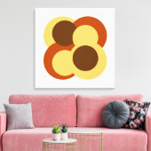 70s Abstracte Geometrische Cirkelvormen Canvas Afdruk (Insitu (Woonkamer))