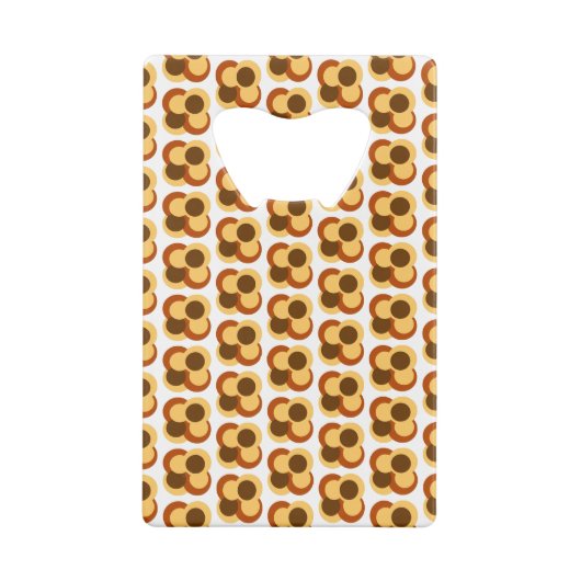 70s Abstracte Geometrische Cirkelvormen Creditkaart Flessenopener (Achterkant)