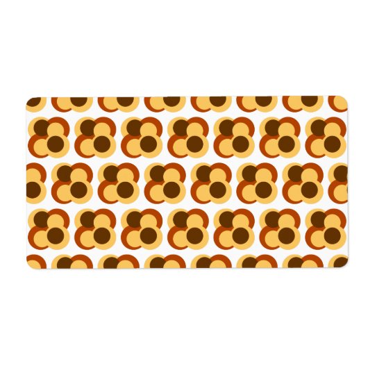 70s Abstracte Geometrische Cirkelvormen Etiket (Voorkant)