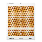 70s Abstracte Geometrische Cirkelvormen Etiket (Full Sheet)