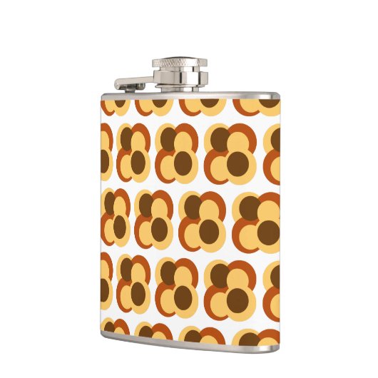 70s Abstracte Geometrische Cirkelvormen Heupfles (Links)