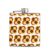 70s Abstracte Geometrische Cirkelvormen Heupfles (Voorkant)