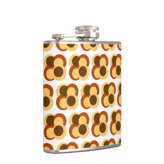 70s Abstracte Geometrische Cirkelvormen Heupfles (Rechts)