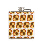 70s Abstracte Geometrische Cirkelvormen Heupfles (Achterkant)