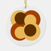 70s Abstracte Geometrische Cirkelvormen Keramisch Ornament (Voorkant)