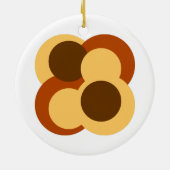 70s Abstracte Geometrische Cirkelvormen Keramisch Ornament (Achterkant)