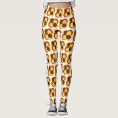 70s Abstracte Geometrische Cirkelvormen Leggings (Voorkant)
