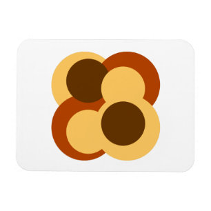 70s Abstracte Geometrische Cirkelvormen Magneet