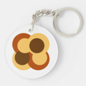 70s Abstracte Geometrische Cirkelvormen Sleutelhanger (Achterkant)