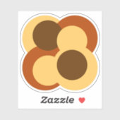 70s Abstracte Geometrische Cirkelvormen Sticker (Vel)