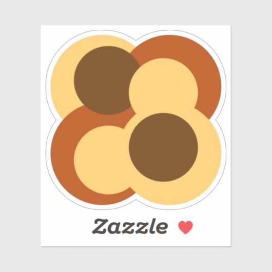 70s Abstracte Geometrische Cirkelvormen Sticker (Vel)