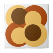 70s Abstracte Geometrische Cirkelvormen Tegeltje (Voorkant)