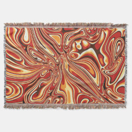 70s Abstracte Retro Marmer Vloeibaar Design Deken