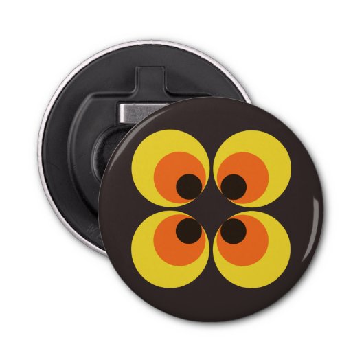70s-achtergrond button flesopener (Voorkant)