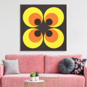 70s-achtergrond canvas afdruk (Insitu (Woonkamer))