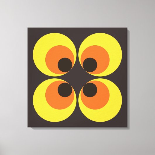 70s-achtergrond canvas afdruk (Voorkant)