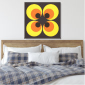 70s-achtergrond canvas afdruk (Insitu (Slaapkamer))
