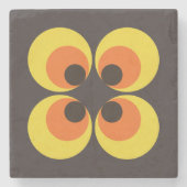 70s-achtergrond stenen onderzetter (Voorkant)