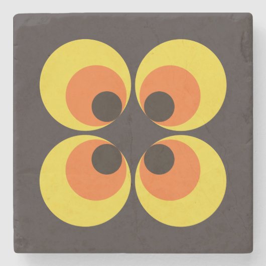 70s-achtergrond stenen onderzetter (Voorkant)