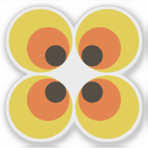 70s-achtergrond sticker