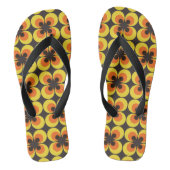 70s-achtergrond teenslippers (Voetbed)