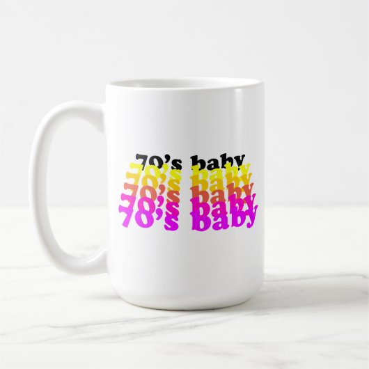 70'S baby funny birthday present born 1970 - 1979  Koffiemok (Links)