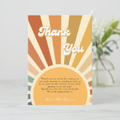 70s Baby shower Boho Shower, Bohemian Sunshine Kaart (Staand voorkant)