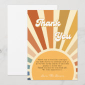 70s Baby shower Boho Shower, Bohemian Sunshine Kaart (Voorkant / Achterkant)