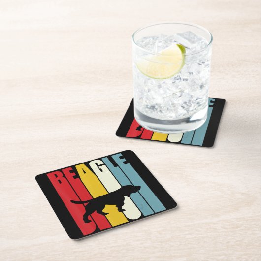 70s Beagle Dog Clos Out Gift Beagle Mam Pap Kartonnen Onderzetters (Insitu)