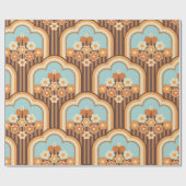 70s behang naadloos design, bloemen cadeaupapier (Vlak)