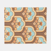 70s behang naadloos design,  bloemen  fleece deken (Voorkant (Horizontaal))