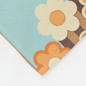 70s behang naadloos design,  bloemen  fleece deken (Hoek)