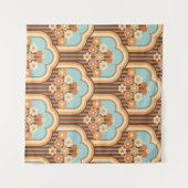 70s behang naadloos design, bloemen wandkleed (Voorkant (horizontaal))