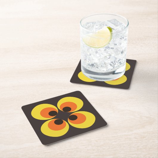 70s-behangselpapier kartonnen onderzetters (Insitu)