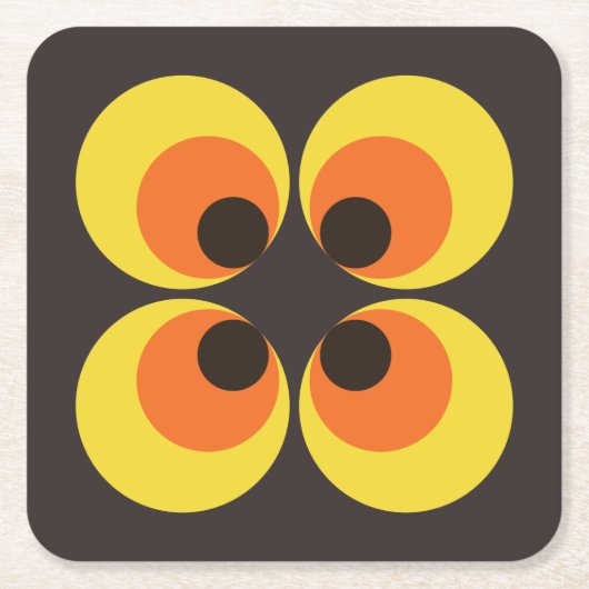 70s-behangselpapier kartonnen onderzetters (Voorkant)