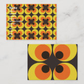 70s-behangselpapier visitekaartje (Voorkant / Achterkant)