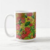 70's bloemen koffiemok (Links)