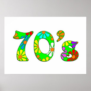 70's bloemen poster