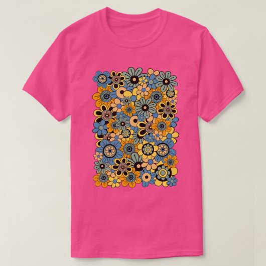 70s bloemkracht t-shirt (Design voorkant)