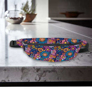 70s Boho Bloemen Heuptasje