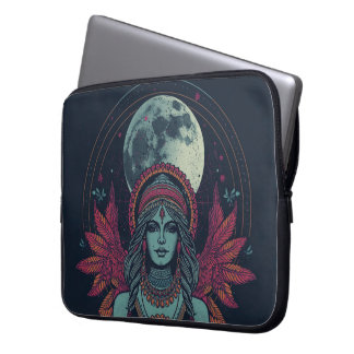70s Boho Laptophoes, Juweeltonen Vrouwelijke Retro Laptop Sleeve