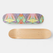 70S Boho Marmer Vibes Persoonlijk Skateboard (Horizontaal)