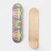 70S Boho Marmer Vibes Persoonlijk Skateboard (Voorkant)