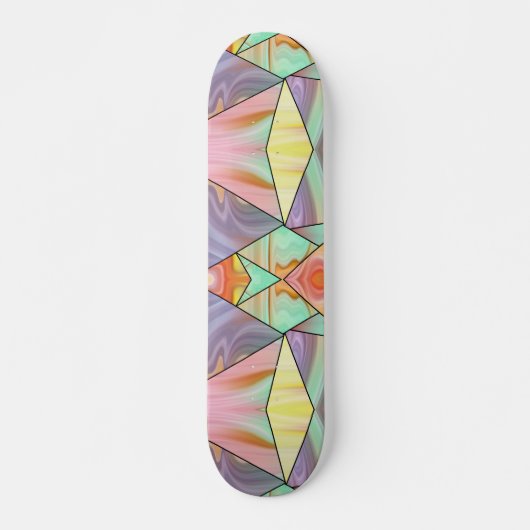 70S Boho Marmer Vibes Persoonlijk Skateboard (Voorkant)