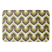 70s Bold Modern Retro Ogee Motif in Greens Badmat (Voorkant)