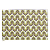 70s Bold Modern Retro Ogee Motif in Greens Kussensloop (Voorkant-Rechts)