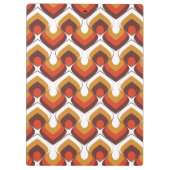 70s Bold Retro Modern Motif in Orange & Brown Klembord (Achterkant)